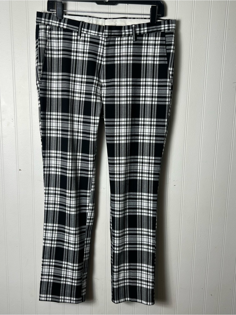 Topman Plaid Skinny Trousers Mens 32 x 27 Pants